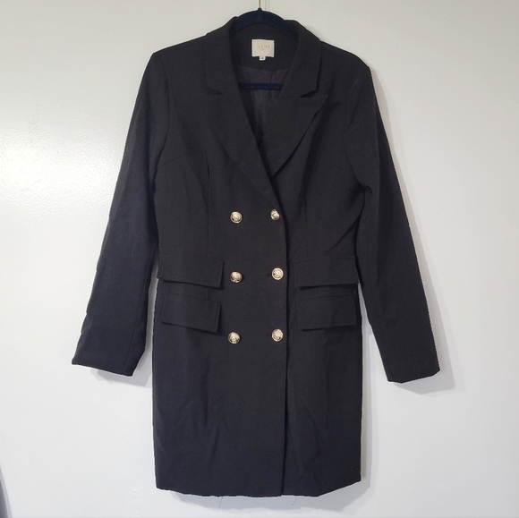 Rani Jackets & Blazers - Rani Paris Women's Black Jacket with Gold Buttons Size XL